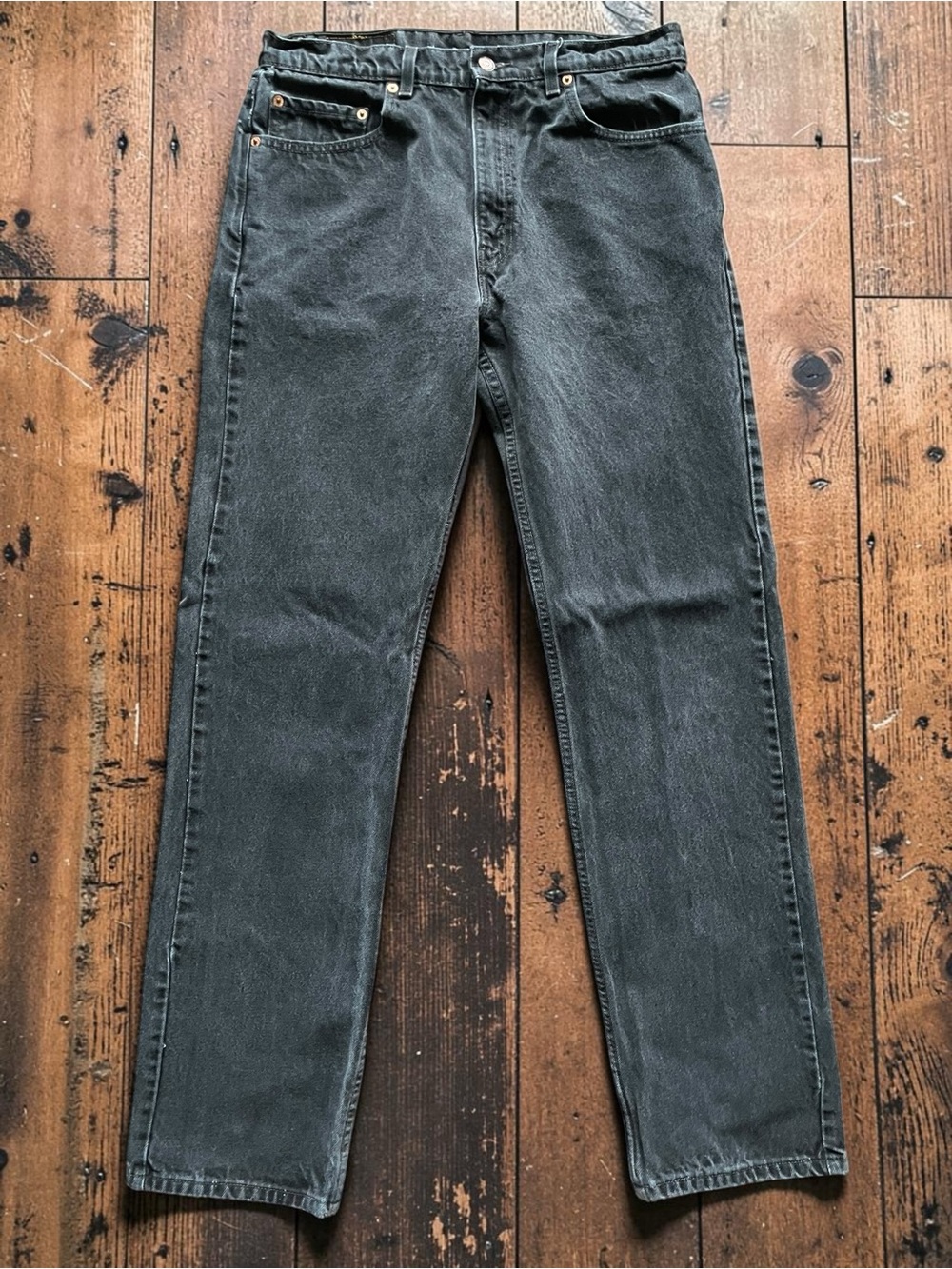 Levi's 505 Men’s Charcoal Black Straight Leg Jeans 34x34